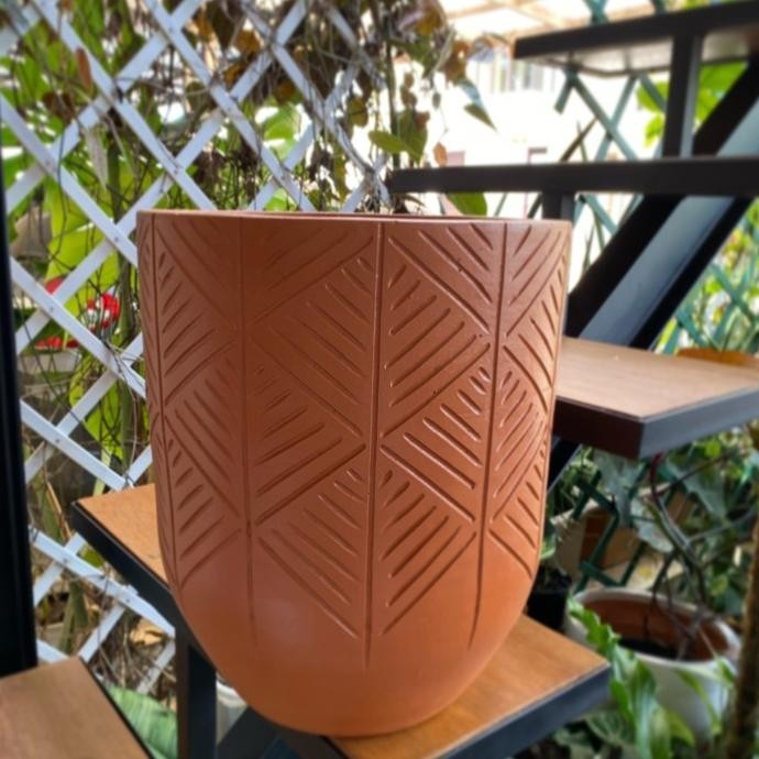 Pot terakota ketupat BESAR / gerabah / pot terakota murah AGR