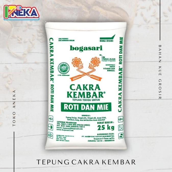 

Tepung Terigu Cakra Kembar 1 ball 25kg TT