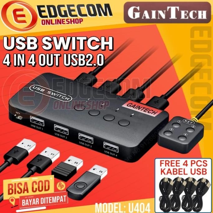 Switch - USB SWITCH 4 IN TO 4 OUT / 2 IN TO 4 OUT SHARING PRINTER, KVM GAINTECH