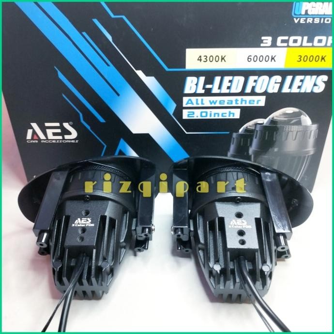 Foglamp Biled AES 3 WARNA 2 inch universal Honda oval