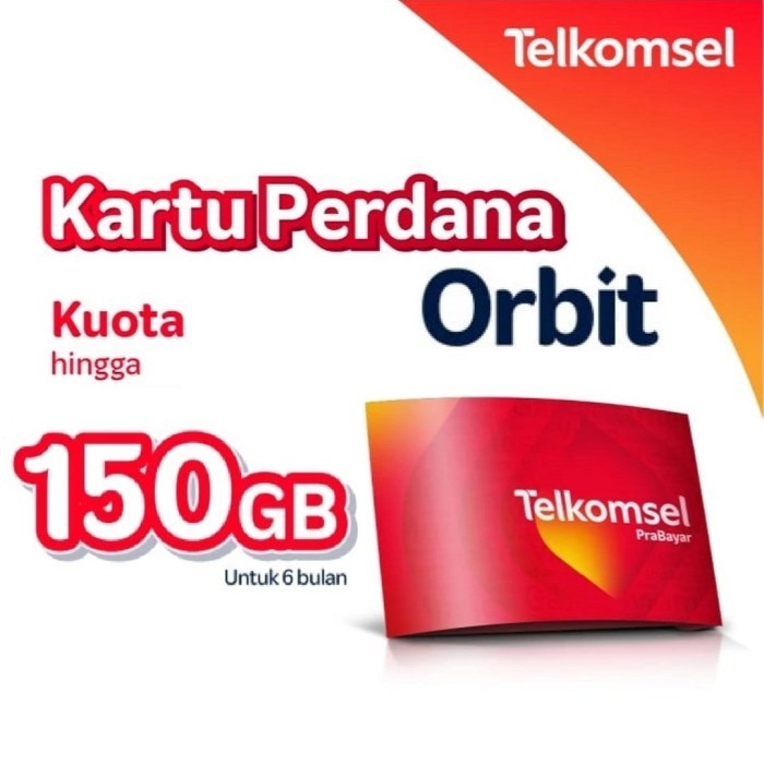 TERMURAH - Kartu Perdana Telkomsel ORBIT SIMcard Baru Copotan Modem Free 150GB