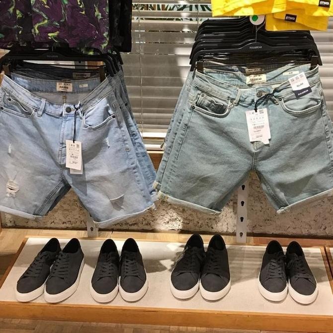 Short jeans pull and bear original celana pendek jeans pria DS10