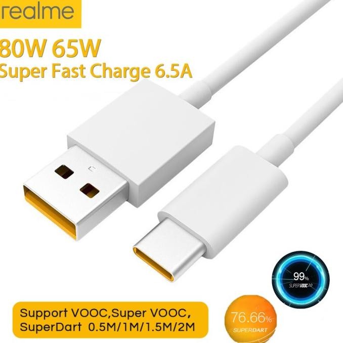 Kabel Charger Realme 7 / Realme 7i 30W Super Vooc Original 100% Garansi