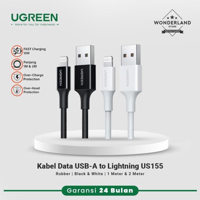 Ugreen Kabel Data USB-A to Lightning MFI Certified Original US155 Garansi