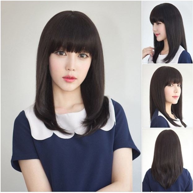 WIG RAMBUT WANITA SINTETIS CANTIK NATURAL PONI FASHION KOREA