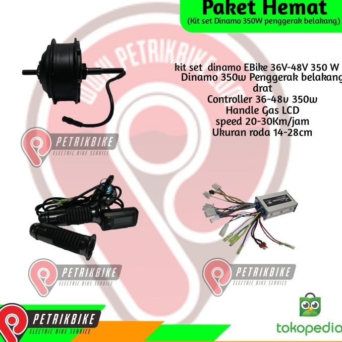 Berkualitas Kit Set Dinamo Hub Motor Belakang Drat Sepeda Listrik Ii Petrikbike