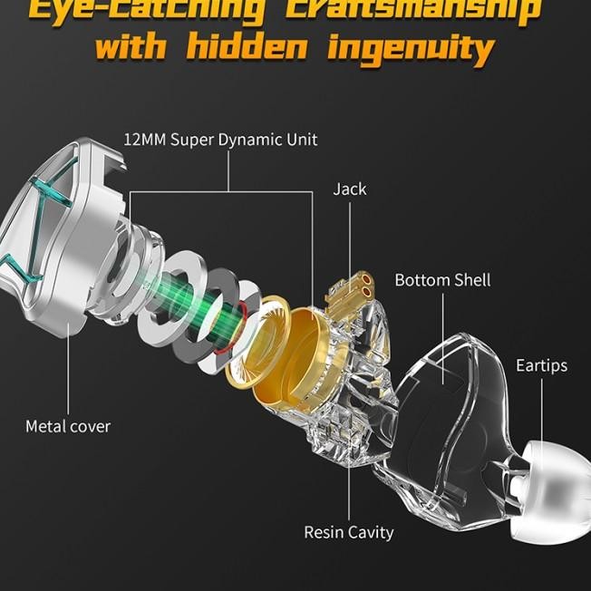 Kz Esx 10Th Anniversary Basshead Earphone With C - Garansi Res