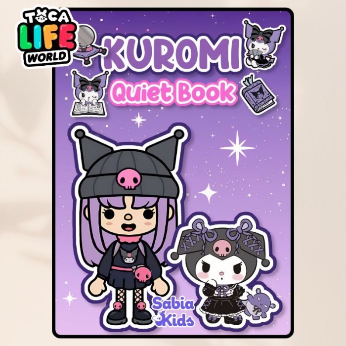 HEMAT [Sudah Dijilid] Buku Toca Boca Kuromi Busy Book Kuromi Paper Doll Quiet Book Buku Sanrio Toca