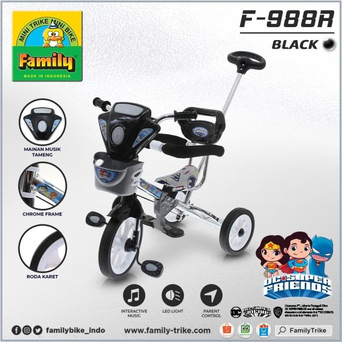 Sepeda Roda Tiga Family F988R Justice Special Edition Nikel Ban Karet