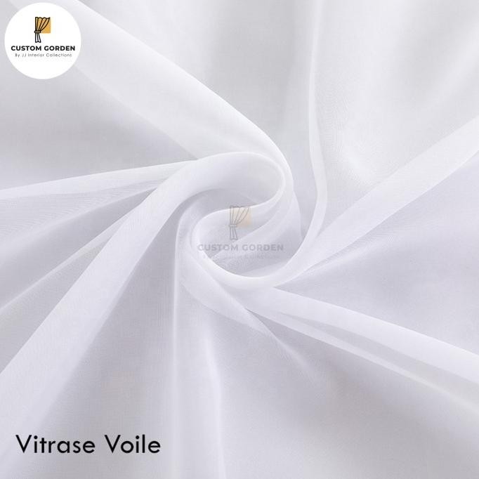 VITRASE POLOS MINIMALIS PELAPIS GORDEN VOILE KAIN PUTIH TRANSPARAN -CG