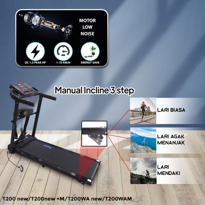 Neww Treadmill Listrik Twen T200 New Arrival - Treadmill Elektrik