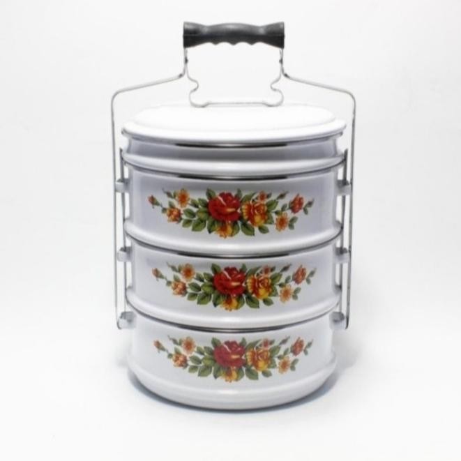 RANTANG ENAMEL JUMBO RANTANG ENAMEL 24CM SUSUN 3,5 MASPION ORI