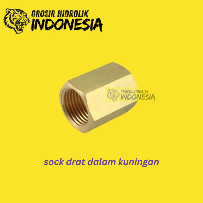 sock drat dalam / sock drat kuningan - 3/8''