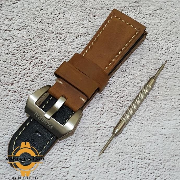 STRAP TALI JAM TANGAN KULIT PANERAI LUMINOR BAHAN KULIT BLUDRU