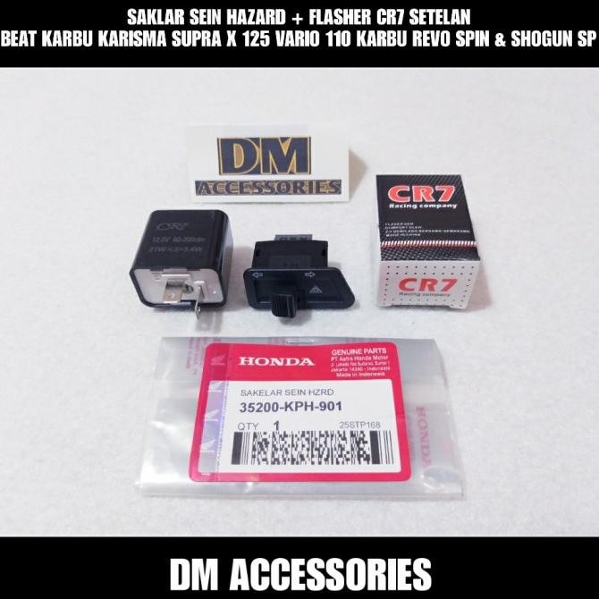 Original SAKLAR SEIN HAZARD & FLASHER BEAT KARBU VARIO 110 KARISMA SUPRA X 125