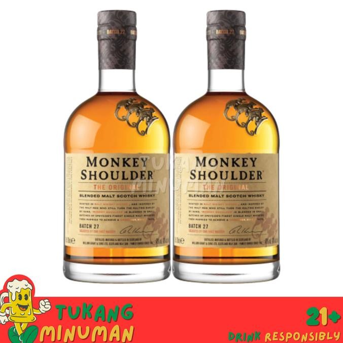 Baru Twin Monkey Shoulder Blended Malt Scotch Whisky 700Ml - 2 Botol