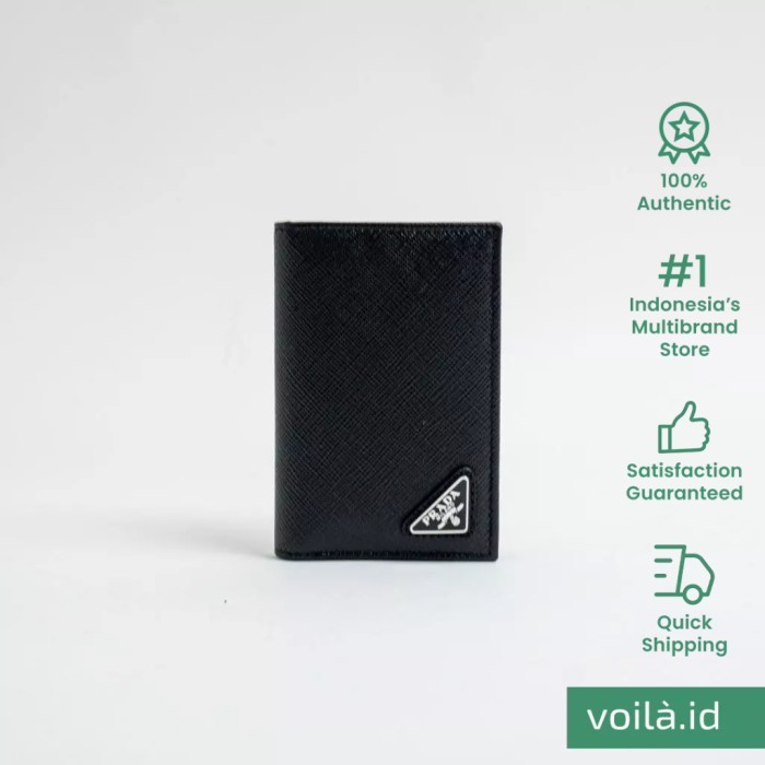 

Sale Prada Saffiano Card Holder Triangle Enamel Logo Black