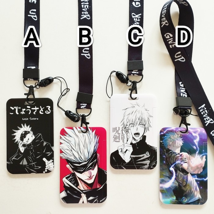 

Sale Gojou Satoru Jujutsu Kaisen Id Card Holder Lanyard 1 Name Tag