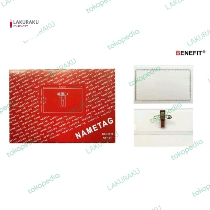 

Sale Name Tag Tebal Benefit Nt-101 Namebadges Pak 50 Pcs Jepit Buaya Peniti