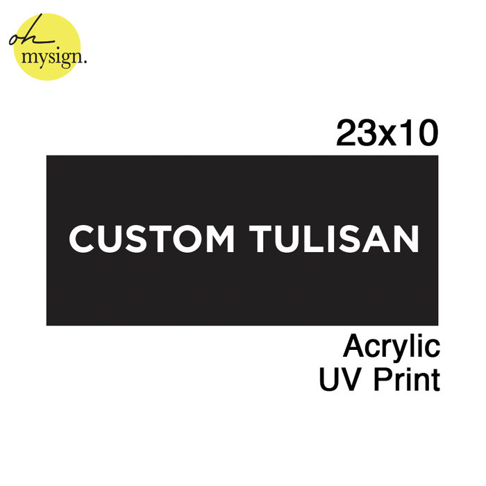 

Sale Custom Tulisan Sign Akrilik Uv Print Signage Custom Tulisan Door Sign