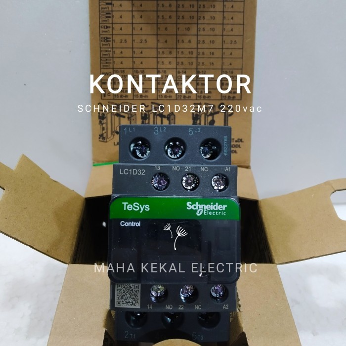 Kontaktor Schneider New Original Lc1D32M7 220Vac 50A 3Phase/Kontaktor Schneider/Kontaktor Schneider