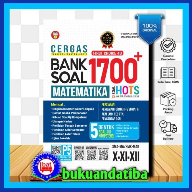 

Sale! BUKU CERGAS 1700+ BANK SOAL MATEMATIKA UNTUK SMA-MA/SMK-MAK KELAS X-XI-XII