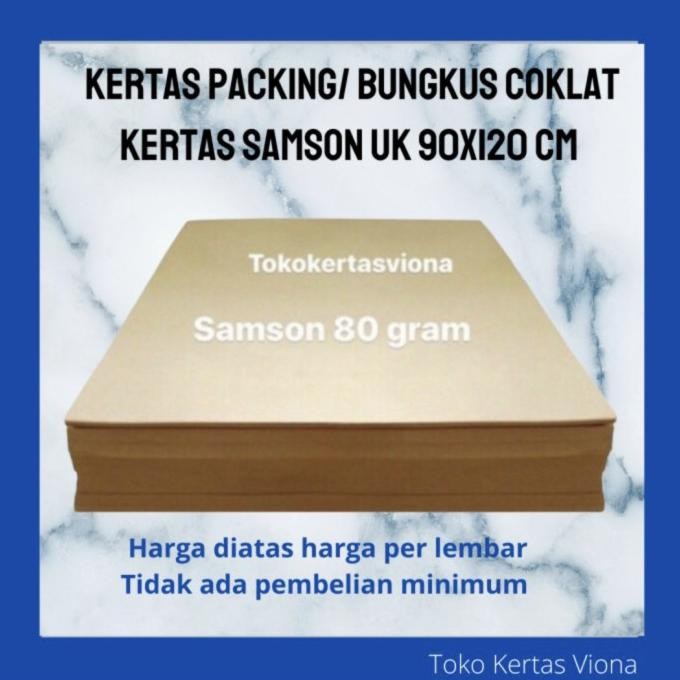 

Terbaru Kertas Samson Coklat 90x120 cm kertas packing 300 lembar