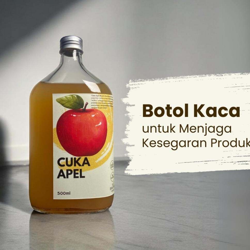 

Cuka Apel With Mother 500Ml Bhu Foods - Cider Vinegar With Mother Organik Botol Kaca