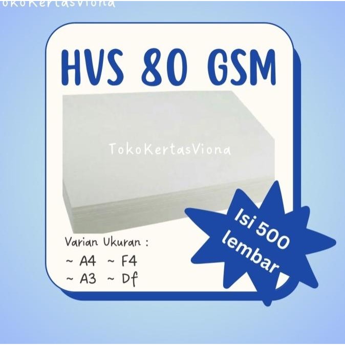 

Terbaru Kertas hvs 80 gsm isi 500 lembar ukuran a4/ folio/ a3/ DF warna putih