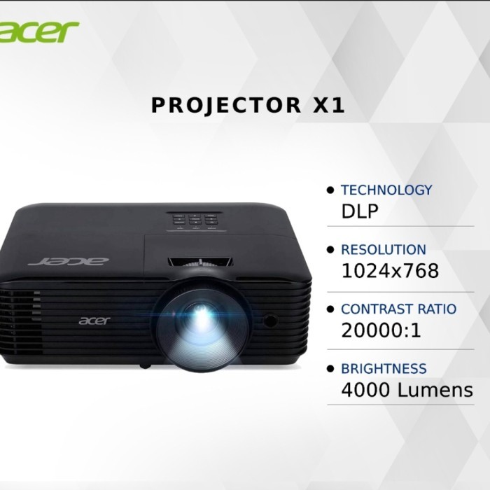 proyektor Acer x1 4000 Ansi lumens
