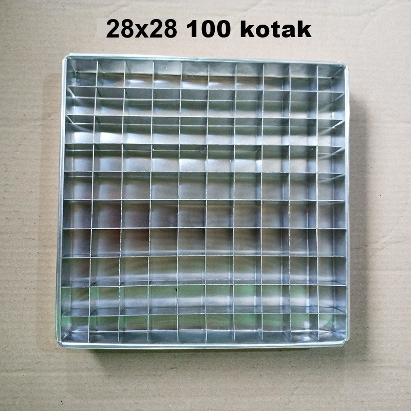 Loyang brownies sekat 28x28 cm isi 100 kotak Loyang sekat brownies berkualitas