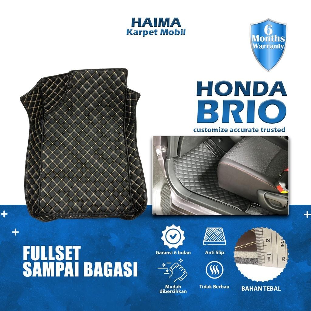 Karpet Mobil Haima Honda Brio 2011-2016 Dan 2017-Now Fullset Sampai Bagasi
