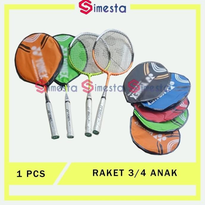 Siap Kirim Raket Anak + tas Raket Badminton anak Raket bulu tangkis anak Raket pendek + cover