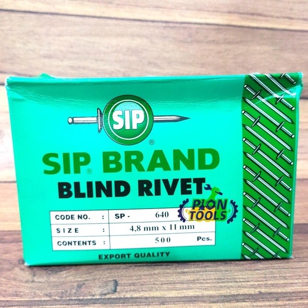 PV206 SIP Paku Rivet 640 ukuran 4,8x11mm / Blind Rivet / Aluminium / isi 50pcs NEW