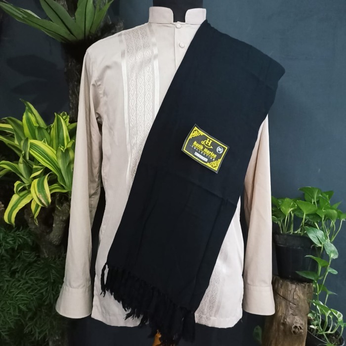 READY SORBAN KASHMIRI SORBAN TEROMPAH SORBAN TERMURAH SORBAN HIJAU SORBAN - HITAM POLOS DA104