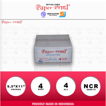 

Paperpryns Kertas Continuous Form 4PLY NCR DPH 9,5"/2 x 11"/2 (Bagi 4)