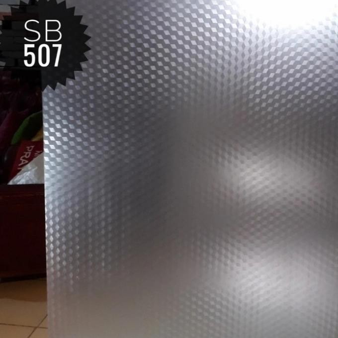 Terlaris Sundblast Tebal Motif Kotak Kubus Dadu Kecil Stiker Es Buram Kaca Film