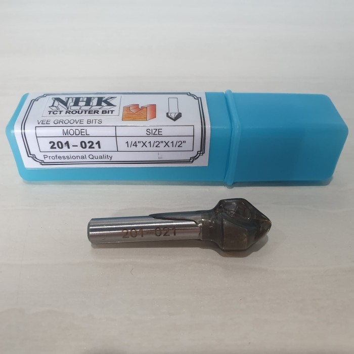 Mata Profil Kayu Router Bits 201-021 (12 mm) V VEE GROOVE 90 Derajat