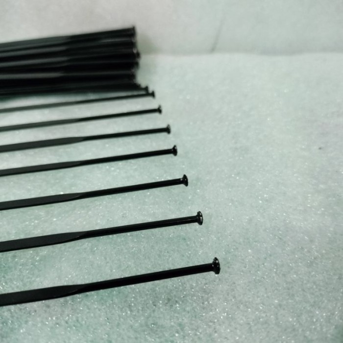 Ruji Spoke Jeruji stainless gepeng pipih flat Straight Pull 262 mm