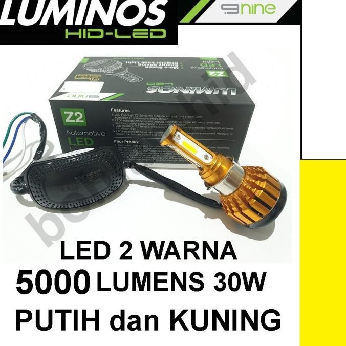 lampu motor led xmax 250 luminos z2 2 warna putih dan kuning 