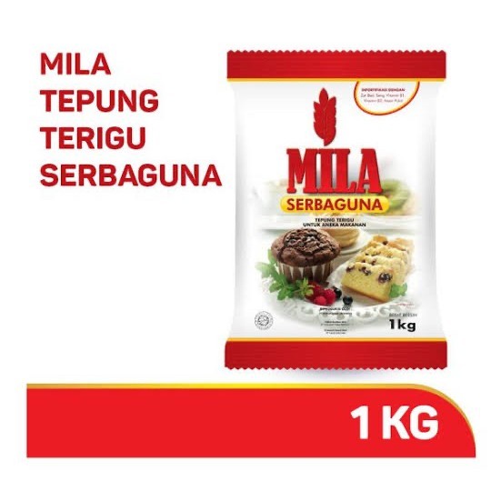 

Tepung Terigu Mila Serbaguna @1kg 1dus (10pcs) khusus ojol