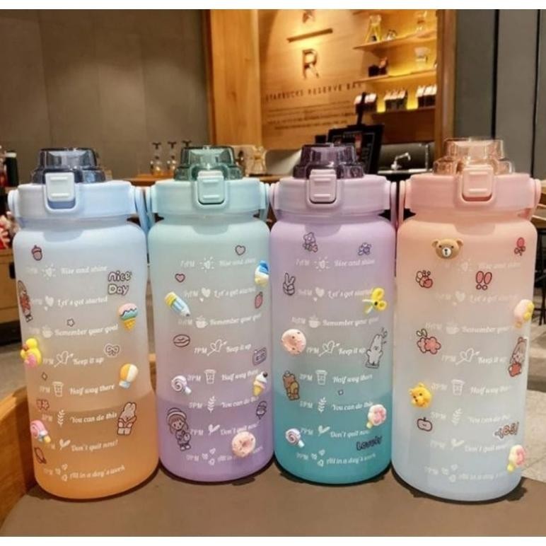 botol viral botol 2 liter botol air minum botol minum gradasi rainbow