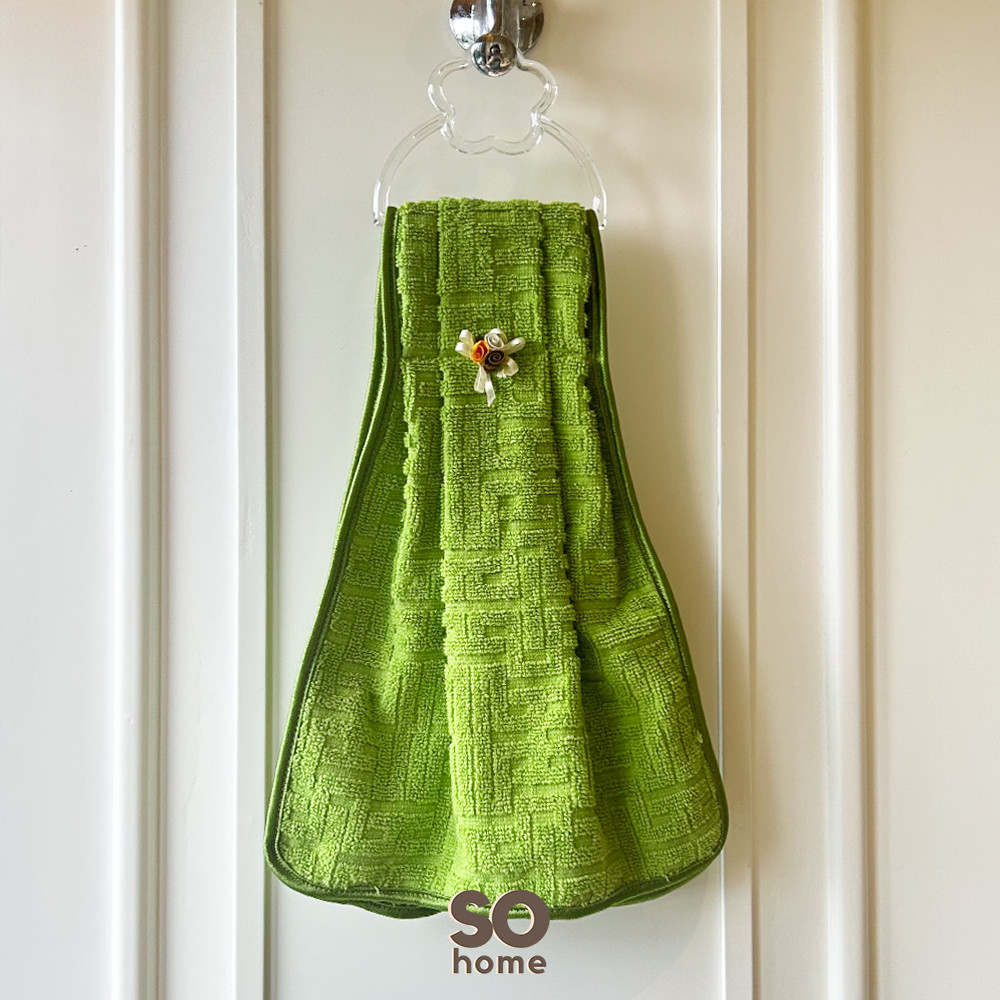 So Home Lap Tangan Ring Handuk Serbet Tangan Gantung Lap Handuk Tebal Gantungan Plastik