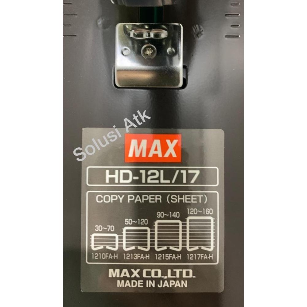 

MAX Stapler HD-12L/17 . Max 12L17. Stapler Jilid Ori Max HD-12L/17