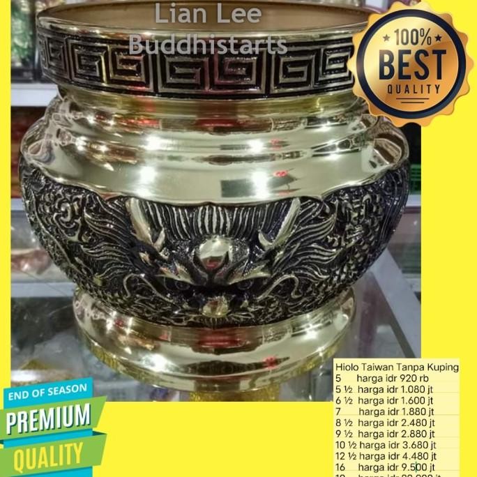 ] hiolo sianglu taiwan tk naga logam tembaga crom emas 8 "