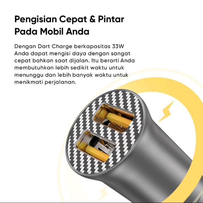 Realme Car Dart Charger 33W Oppo Car Charger 33W Supervooc Original