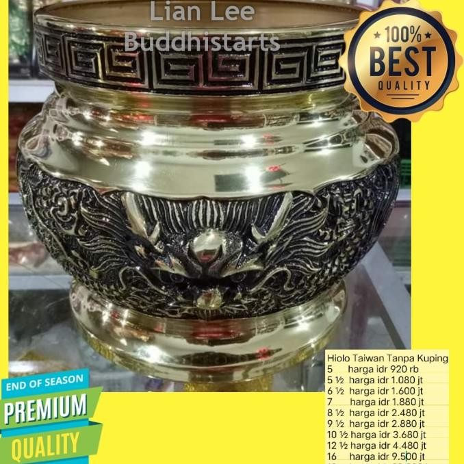 cusss order] hiolo sianglu taiwan tk naga logam tembaga crom emas 7 inch