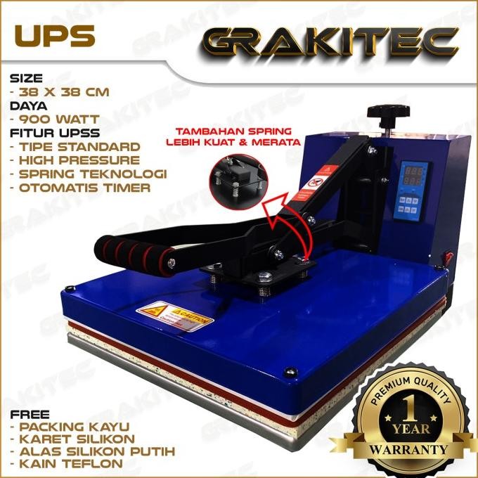 mesin press hidrolik Mesin Press Sablon Kaos 38*38 900 Watt pekanbaru AUL