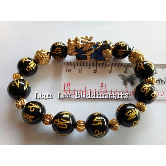 Buruan serbu] Gelang pixiu change color gold metal aksara mantra ommanipadmehum
