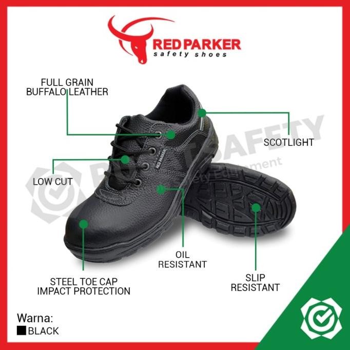 

Sepatu Kerja Safety Pendek Tali Red Parker P181 Original Dan Terpercaya